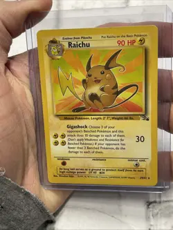 Raichu 29/62 Fossil Non Holo Rare Pokemon TCG Cards WOTC Vintage Nintendo MP+ - Image 1
