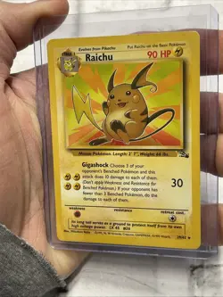 Raichu 29/62 Fossil Non Holo Rare Pokemon TCG Cards WOTC Vintage Nintendo MP+ - Image 2