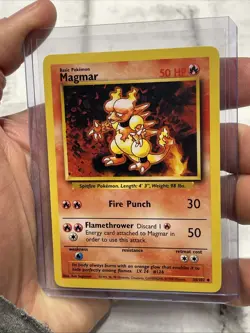 Magmar 36/102 Base Set Pokemon Card Uncommon Vintage Vtg NM/MT Never Played TCG - Image 2