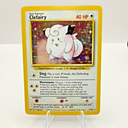 Clefairy 005/102 Base Set Holo Rare Pokemon Card 1999 WOTC MP+ - Image 1