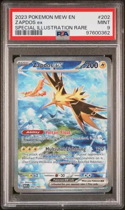 ZAPDOS EX 202/165 PSA 9 POKEMON 151 SIR POKEMON CARD HOLO ENGLISH - Image 1