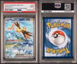 ZAPDOS EX 202/165 PSA 9 POKEMON 151 SIR POKEMON CARD HOLO ENGLISH - Image 2
