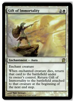 MTG Foil Gift of Immortality - Theros Moderately Played English - Image 1