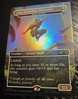 Aang, Ascendant Airbender - Serra Ascendant (Rainbow Foil) Secret Lair Drop Foil - Image 1