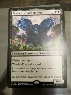 Maha, Its Feathers Night - MTG - NM - Non-foil - Bloomburrow 0100 Mythic - Image 3