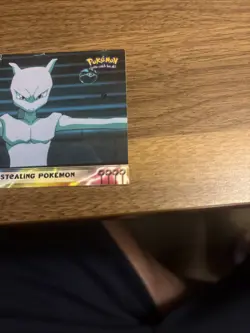 1999 Topps Pokemon the First Movie Stealing Pokemon Silver Foil #27 Blue Logo - Image 5