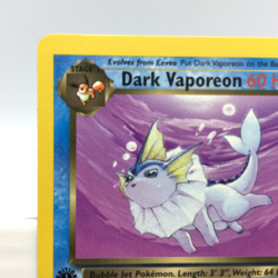 Dark Vaporeon 45/82 1st Edition Pokemon Card Team Rocket Error Off Center - Image 2
