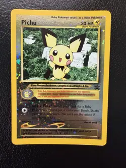 Pokemon TCG Pichu 35/53 Wotc Promo Reverse Holo With Double Swirls🌀🌀 MP - Image 1