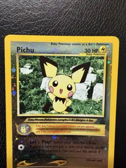 Pokemon TCG Pichu 35/53 Wotc Promo Reverse Holo With Double Swirls🌀🌀 MP - Image 2