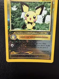 Pokemon TCG Pichu 35/53 Wotc Promo Reverse Holo With Double Swirls🌀🌀 MP - Image 3