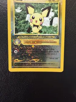Pokemon TCG Pichu 35/53 Wotc Promo Reverse Holo With Double Swirls🌀🌀 MP - Image 4