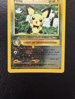 Pokemon TCG Pichu 35/53 Wotc Promo Reverse Holo With Double Swirls🌀🌀 MP - Image 5
