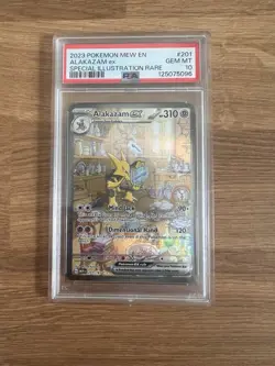 Pokemon Alakazam EX 201/165 Sir Scarlet and Violet 151 PSA Gem MT 10 - Image 3