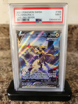 Zeraora V 166/198 PSA 9 Pokemon Sword & Shield Chilling Reign - Image 1