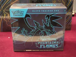 Pokemon TCG Mega Charizard X EX UPC, Phantasmal Flames ETB, Mega Charizard Tins - Image 2