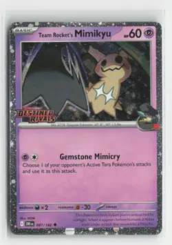 Pokemon Destined Rivals #087/182 Team Rocket's Mimikyu (Prerelease) - Image 1