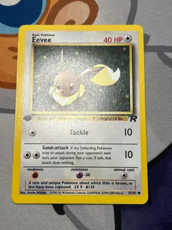 Pokemon TCG Eevee 55/82 1st Edition Team Rocket NM - Image 1