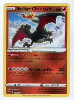 Radiant Charizard - Pokemon 2023 Crown Zenith #20 MINT - Image 1
