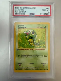 1999 Pokemon Base Set & Jungle 1ST Edition CATERPIE METAPOD BUTTERFREE PSA 10 - Image 2