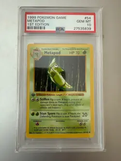 1999 Pokemon Base Set & Jungle 1ST Edition CATERPIE METAPOD BUTTERFREE PSA 10 - Image 4
