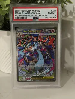 Pokemon TCG Mega Charizard X Ex Promo 023 PSA 8 NM-MT - Image 1