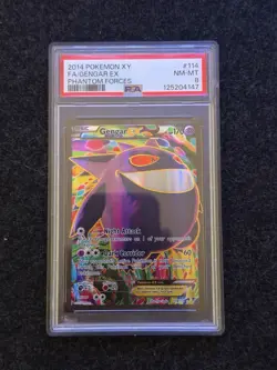 Pokemon TCG Gengar EX Phantom Forces 114/119 - PSA 8 NM-MT - Image 1