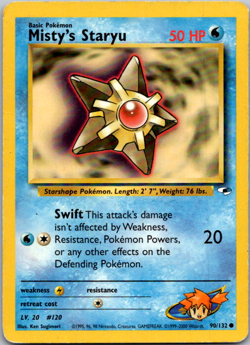 Misty's Staryu 90/132 Pokemon TCG Gym Heroes HP - Image 1