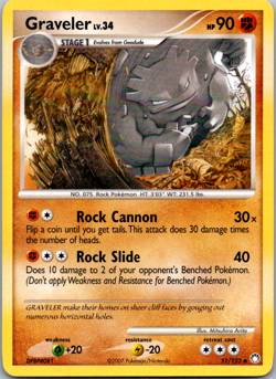 Graveler - 51/123 - Uncommon LP/MP English Pokemon Mysterious Treasures - Image 1