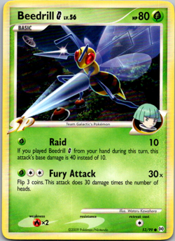 Pokemon TCG Beedrill G Arceus 53/99 Regular Common - Image 1