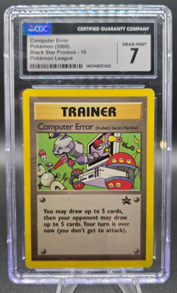 CGC 7 NM Computer Error Pokemon League Black Star Promo #16 (2000) - Image 1