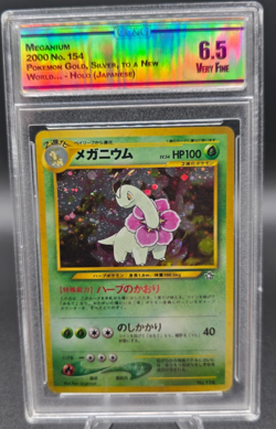 2000 Pokemon Japanese Neo Genesis Meganium Holo No.154 CGC 6.5 Very Fine - Image 1