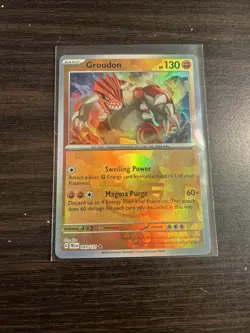 Pokemon TCG Groudon Reverse Master Ball Pattern from Prismtic Evolutions 049/131 - Image 1
