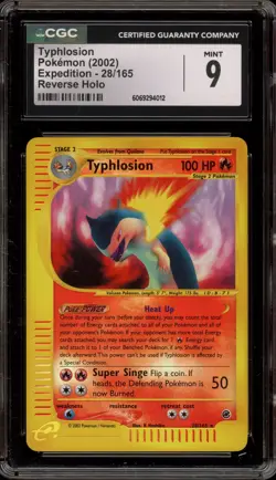 Pokemon Typhlosion Expedition Reverse Holo Rare #28 CGC 9 Mint - Image 1
