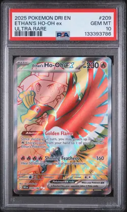Ethan's Ho-Oh EX 209/182 - DRI Destined Rivals - Graded PSA 10 GEM MT Pokemon - Image 3