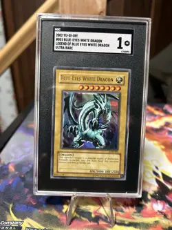 2004 Yu-Gi-Oh! TCG Legend Of Blue-Eyes Blue-Eyes White Dragon LOB-EN001 SGC 1 - Image 1
