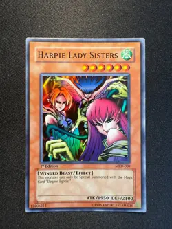 Yu-Gi-Oh 1st Edition Asian English MRD-009 Harpie Lady Sisters Super Rare - Image 1