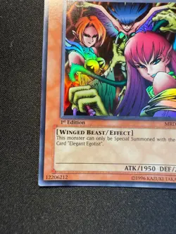 Yu-Gi-Oh 1st Edition Asian English MRD-009 Harpie Lady Sisters Super Rare - Image 3