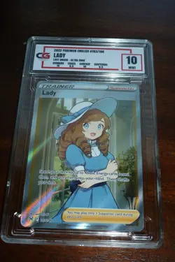 Pokemon TCG - Lady 193/196 Lost Origin Full Art Trainer Holo, CG10 MINT!!! - Image 1