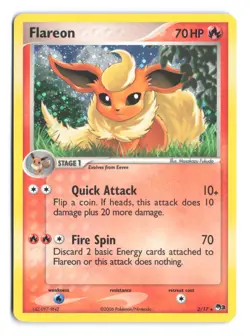 Pokemon TCG Flareon 002/017 POP Series 3 Holo - Image 1