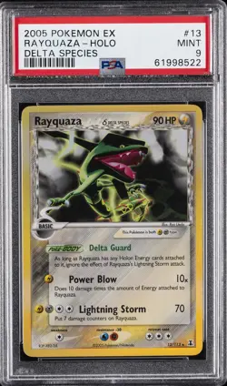 2005 POKEMON EX DELTA SPECIES #13 RAYQUAZA-HOLO PSA 9 - Image 1