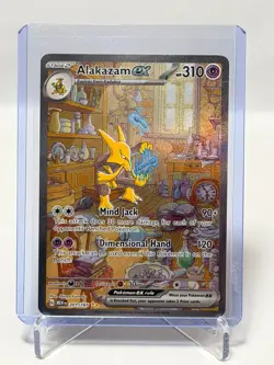 Pokemon TCG Alakazam EX #201/165 - Scarlet & Violet 151 - Holo SIR NM - Image 1