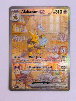 Pokemon TCG Alakazam EX #201/165 - Scarlet & Violet 151 - Holo SIR NM - Image 2