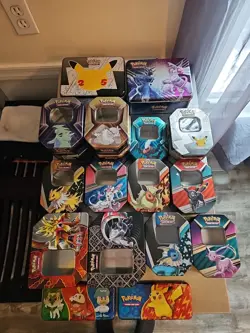 Assorted Pokemon Tins - Empty - Great Condition Lot Of 21 - Image 1