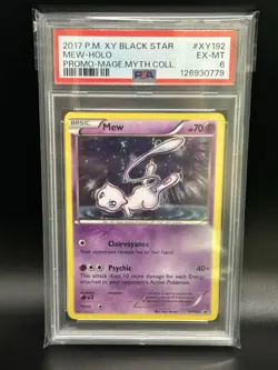 2017 Pokemon MEW Holo XY192 Black Star Promo Magearna Mythical Collection PSA 6 - Image 1