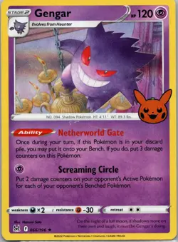 Pokemon TCG Gengar 66/196 Lost Origin Holo NM - Image 1