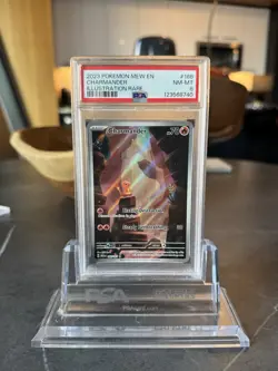 2023 Pokemon Mew EN #168 Charmander Illustration Rare PSA 8 - Image 1