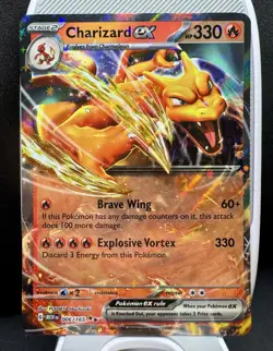 Pokemon TCG Scarlet & Violet 151 Charizard ex 006/165 Double Rare Holo Card - Image 1