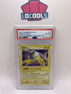 2007 Pokemon Diamond & Pearl Secret Wonders Cracked Ice RAIKOU Holo #16 PSA 6 - Image 3