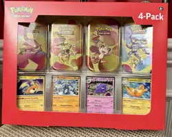 Pokemon TCG Scarlet & Violet 151 Mini Tin 4-Pack Box Booster Collectors Promo - Image 1