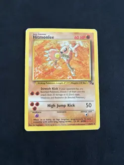 Hitmonlee 22/62 Fossil Regular Pokemon TCG - DMG - HP - Image 1